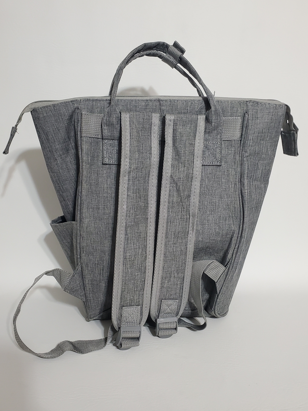 Gray Insulated Diaper Bag Backpack - Picture 3 of 6